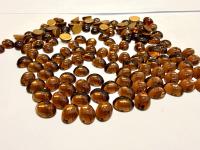 Swarovski 8x6 mm Vintage 2190 Smoked Topaz Foiled Flat Back Oval Cabochon Cabs