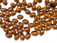 Swarovski 8x6 mm Vintage 2190 Smoked Topaz Foiled Flat Back Oval Cabochon Cabs