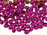 Swarovski 8x6 mm Vintage 2190 Fuchsia Foiled Flat Back Oval Cabochon Cabs