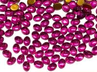 Swarovski 8x6 mm Vintage 2190 Fuchsia Foiled Flat Back Oval Cabochon Cabs