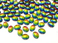 Swarovski 8x6 mm Vintage 2190 Crystal Vitrail Medium Foiled Flat Back Oval Cabochon Cabs