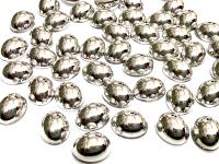Swarovski 8x6 mm Vintage 2190 Comet Argent Foiled Flat Back Oval Cabochon Cabs