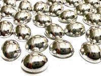 Swarovski 8x6 mm Vintage 2190 Comet Argent Foiled Flat Back Oval Cabochon Cabs