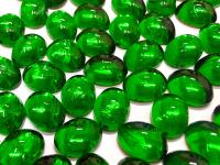 Swarovski 8x6 mm Vintage 2190 Emerald Foiled Flat Back Oval Cabochon Cabs