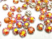 Vintage Swarovski Crystal Sun AB Rose Montees, 30ss Silver Plated Setting