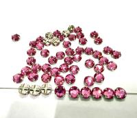 Vintage Swarovski Crystal Rose Montees, 40ss Silver Plated Settings