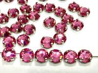 Vintage Swarovski Crystal Rose Montees, 40ss Silver Plated Settings