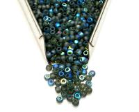 Patina Matt Black Diamond Aurore Boreale Charlotte Cut Beads, 11/0 Size