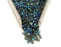 Patina Matt Black Diamond Aurore Boreale Charlotte Cut Beads, 11/0 Size