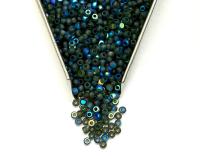 Patina Matt Black Diamond Aurore Boreale Charlotte Cut Beads, 11/0 Size