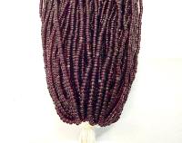 Transparent Deep Amethyst Charlotte Cut Glass Beads, 2.0mm, 11/0 Hanks