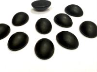 Swarovski 18x13 mm Vintage Jet Matt finish unfoiled Flat Back Oval Cabochon 2/6 Pieces