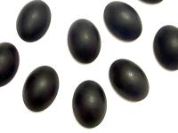 Swarovski 18x13 mm Vintage Jet Matt finish unfoiled Flat Back Oval Cabochon 2/6 Pieces