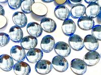 Swarovski 18x13 mm Vintage Light Sapphire Foiled Flat Back Oval Cabochon 2/6 Pieces