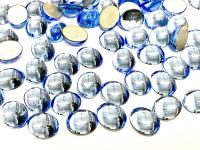 Swarovski 18x13 mm Vintage Light Sapphire Foiled Flat Back Oval Cabochon 2/6 Pieces