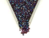 Patina Matt Amethyst Aurore Boreale Charlotte Cut Beads, 11/0 Size