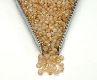 6/0 Charlotte Cut Beads Honey Opal glass beads jewelry supply vintage findings craft