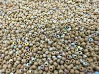 Patina Matt Opaque Grey Aurore Boreale Charlotte Cut Beads, 11/0 Size