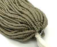 11/0 Charlotte Cut Beads, MATT Opaque Grey, 2.0mm Jewelry Beads