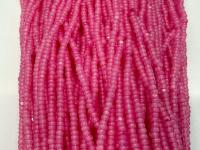 11/0 Charlotte Cut Glass Beads, Rose Opal, 2.0mm Jewellery Supply