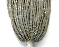 Charlotte Cut Seed Beads 11/0, Patina Matt Opaque Grey Aurore Boreale