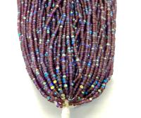 Charlotte Cut Seed Beads 11/0, Patina Matt Amethyst Aurore Boreale
