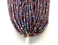 Charlotte Cut Seed Beads 11/0, Patina Matt Amethyst Aurore Boreale