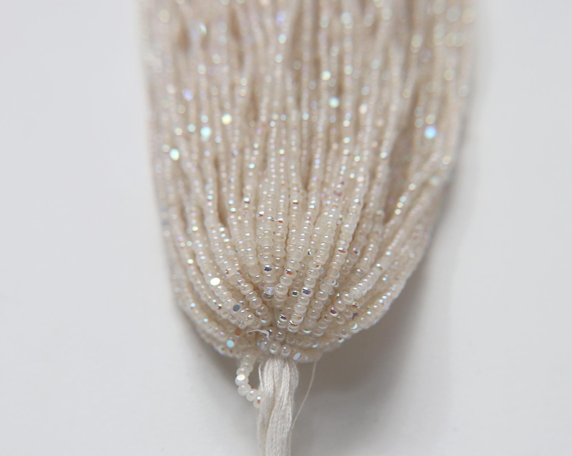 11/0 Hanks Charlotte Cut Beads Patina White Alabaster Aurore Boreale 1/5/25/50/100 Hanks PREMIUM SEED BEADS, Native Supplies