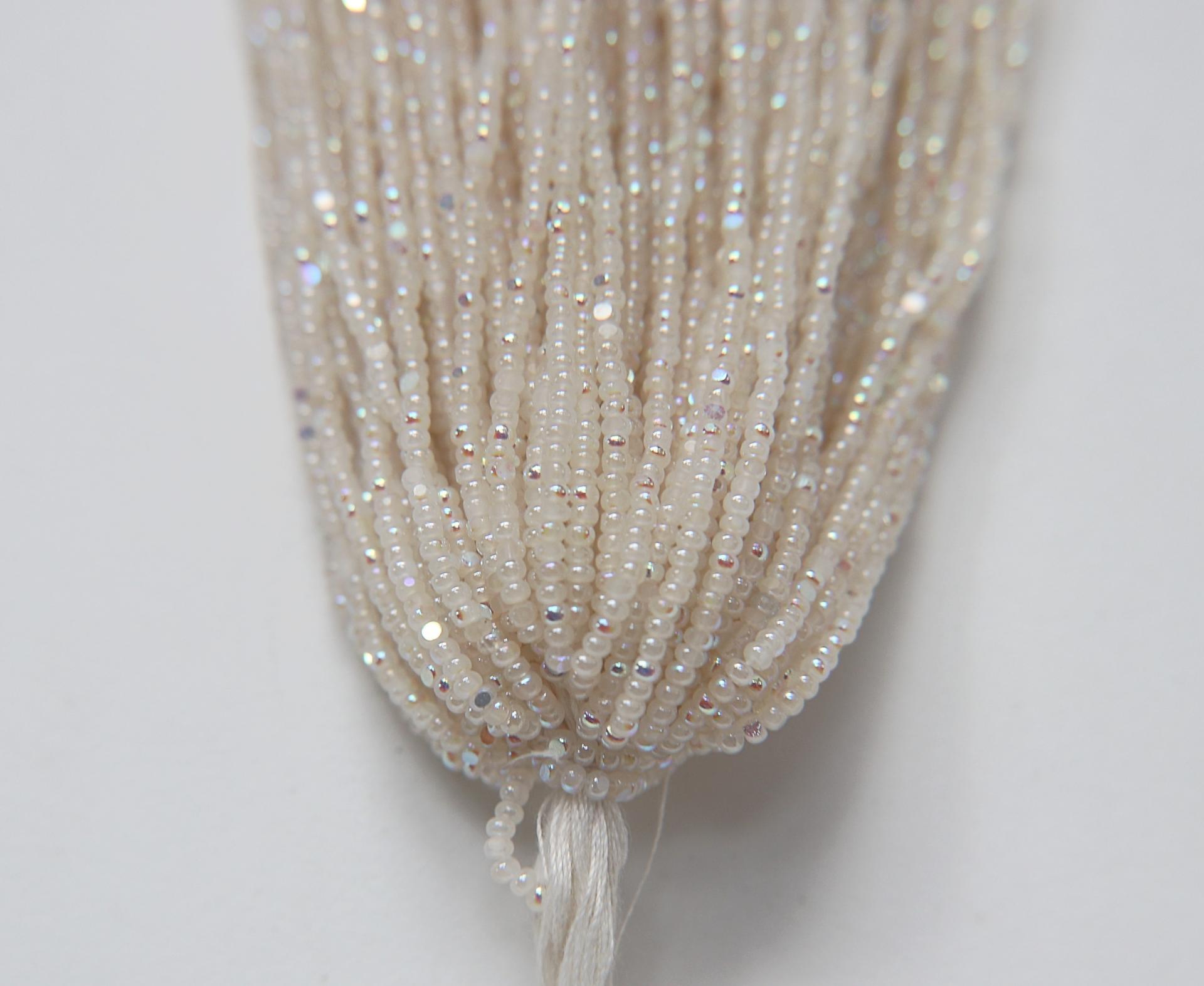 11/0 Hanks Charlotte Cut Beads Patina White Alabaster Aurore Boreale 1/5/25/50/100 Hanks PREMIUM SEED BEADS, Native Supplies