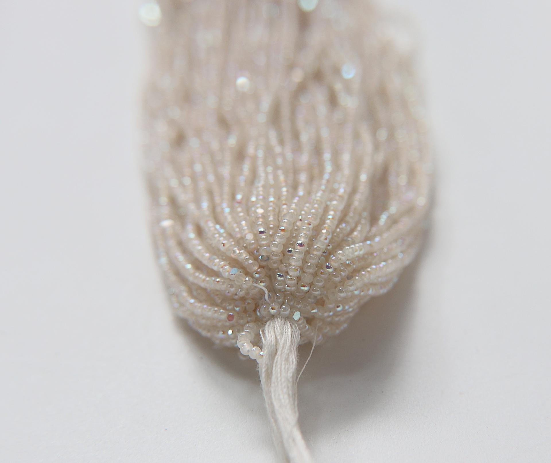 11/0 Hanks Charlotte Cut Beads Patina White Alabaster Aurore Boreale 1/5/25/50/100 Hanks PREMIUM SEED BEADS, Native Supplies
