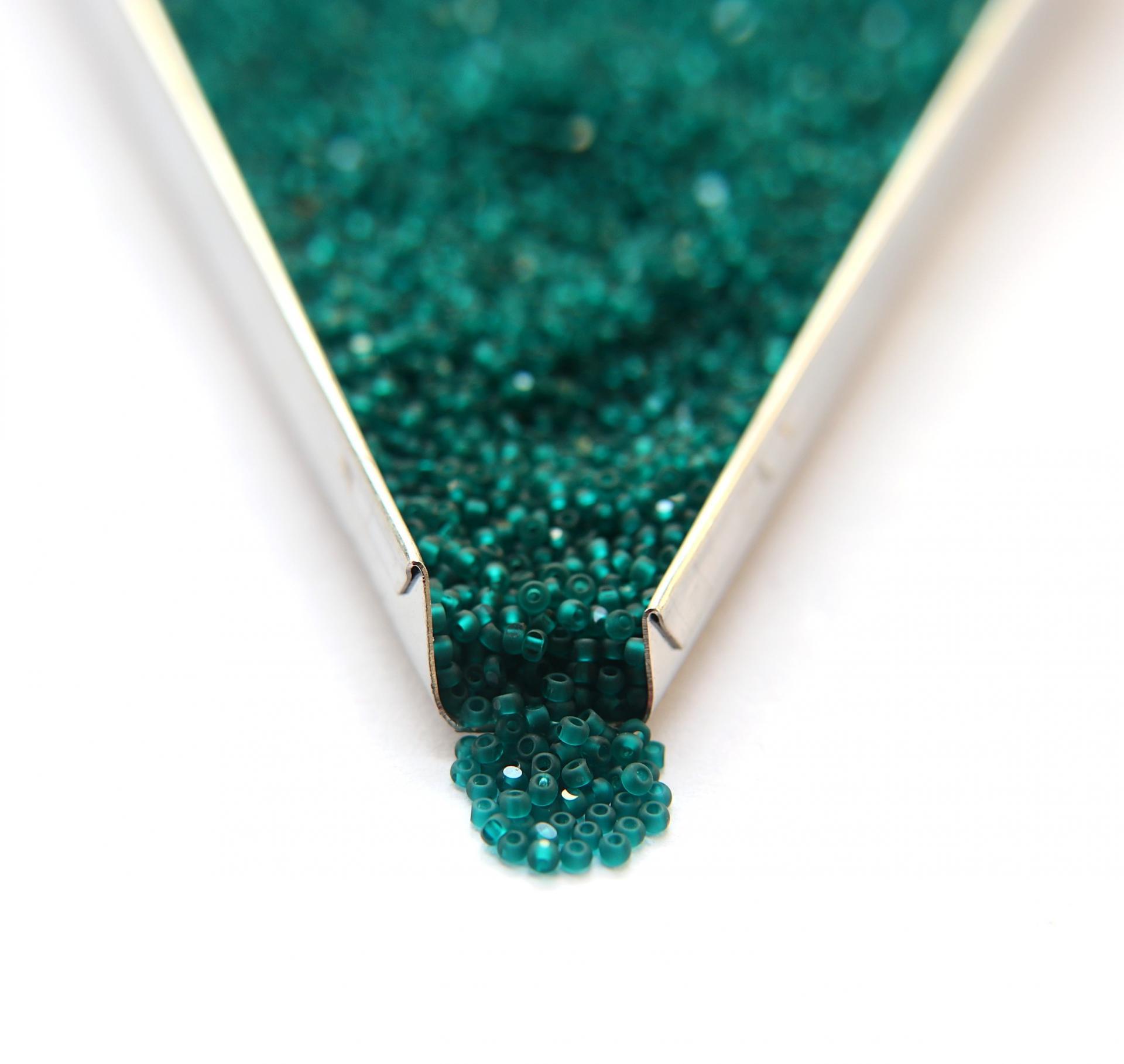 11/0 Charlotte true Cut Beads MATT Teal Green Loose Beads 10/20/50/250/500 Grams premium seed beads, vintage findings, embroidery