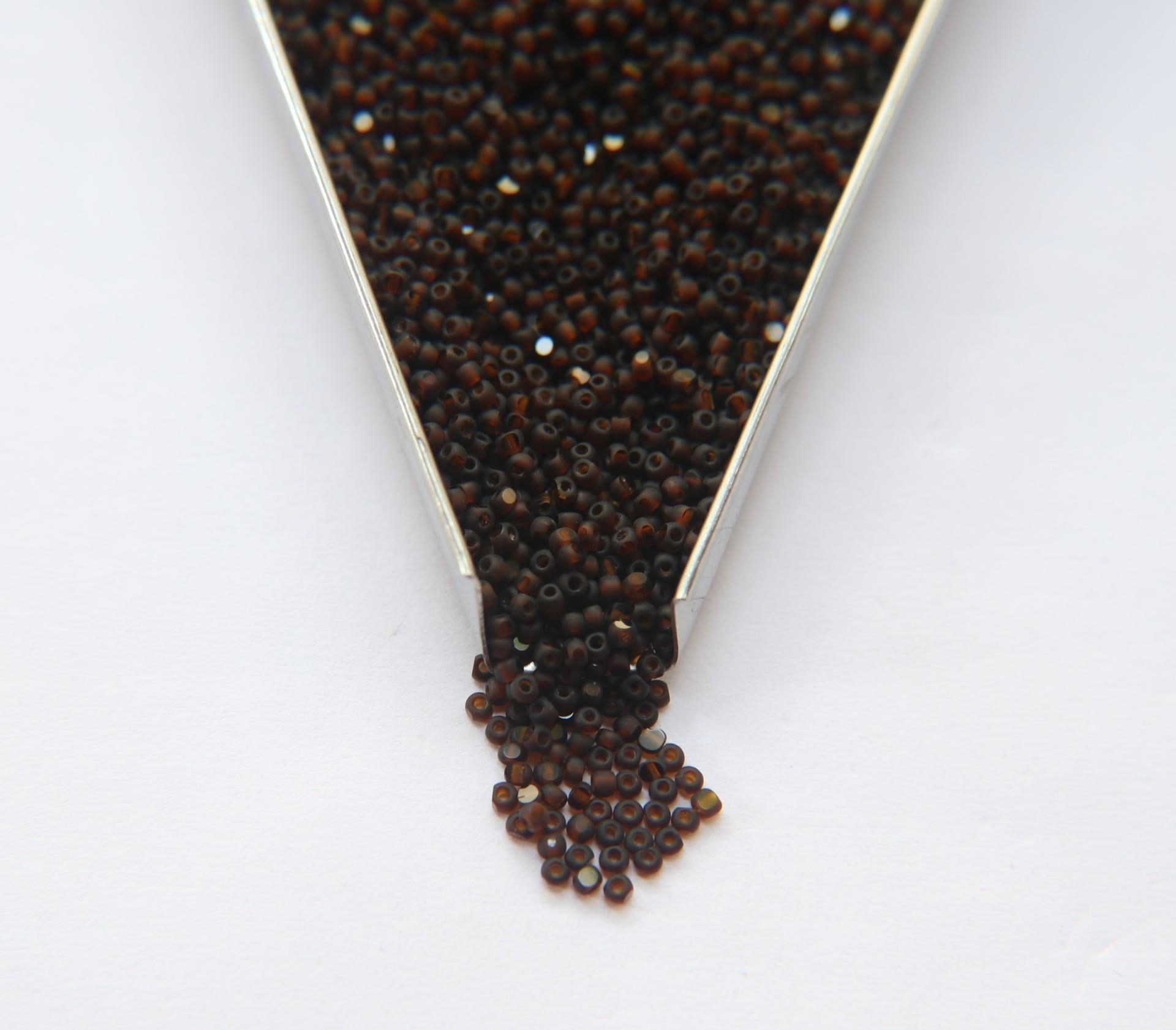 11/0 Charlotte true Cut Beads MATT Smoked Topaz Loose Beads 10/20/50/250/500 Grams premium seed beads, vintage findings, embroidery