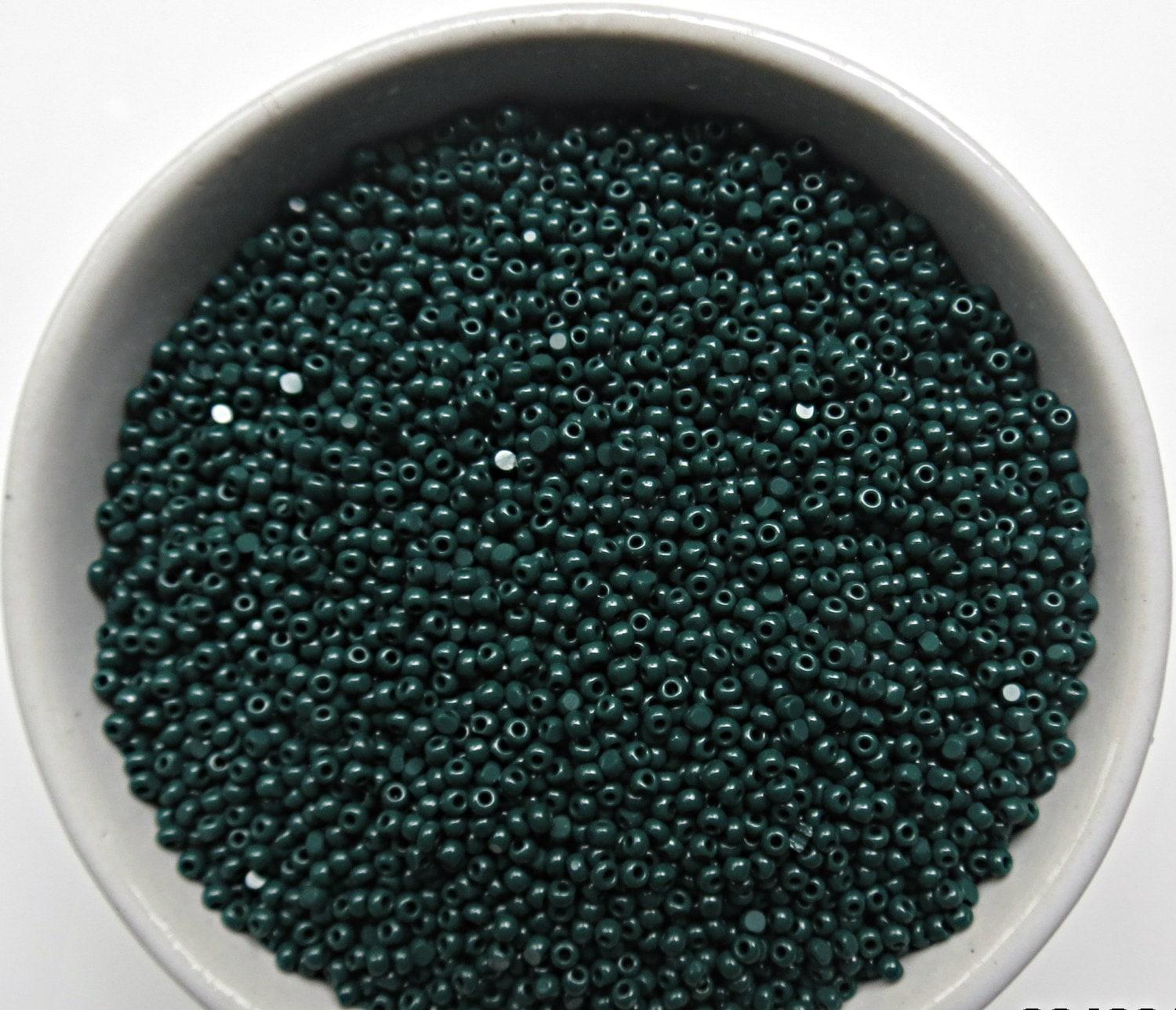13/0 Charlotte Cut Beads Opaque Emerald 5/10/20/50/250/500 Grams craft supplies, jewelry making, embroidery materials, vintage beads, rare