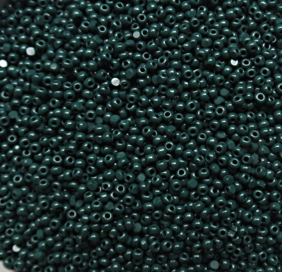 13/0 Charlotte Cut Beads Opaque Emerald 5/10/20/50/250/500 Grams craft supplies, jewelry making, embroidery materials, vintage beads, rare