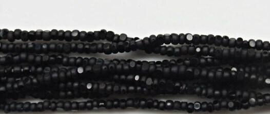 8/0 Charlotte Cut Beads Matt Black 10/20/50/250/500 Grams frosted glass beads, jewelry supply, vintage findings, craft supply, rare material