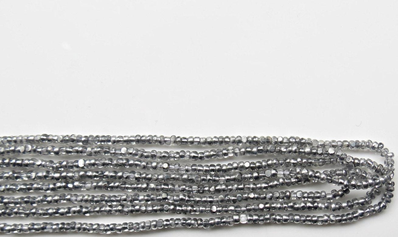 11/0 Charlotte true Cut Beads Patina Transparent Crystal Silver 10/20/50/250/500 Grams 1300 Pieces glass beads, vintage findings, embroidery