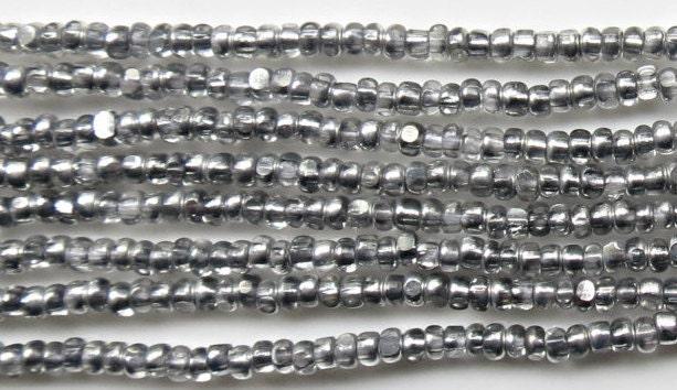 11/0 Charlotte true Cut Beads Patina Transparent Crystal Silver 10/20/50/250/500 Grams 1300 Pieces glass beads, vintage findings, embroidery
