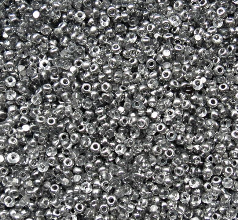 11/0 Charlotte true Cut Beads Patina Transparent Crystal Silver 10/20/50/250/500 Grams 1300 Pieces glass beads, vintage findings, embroidery