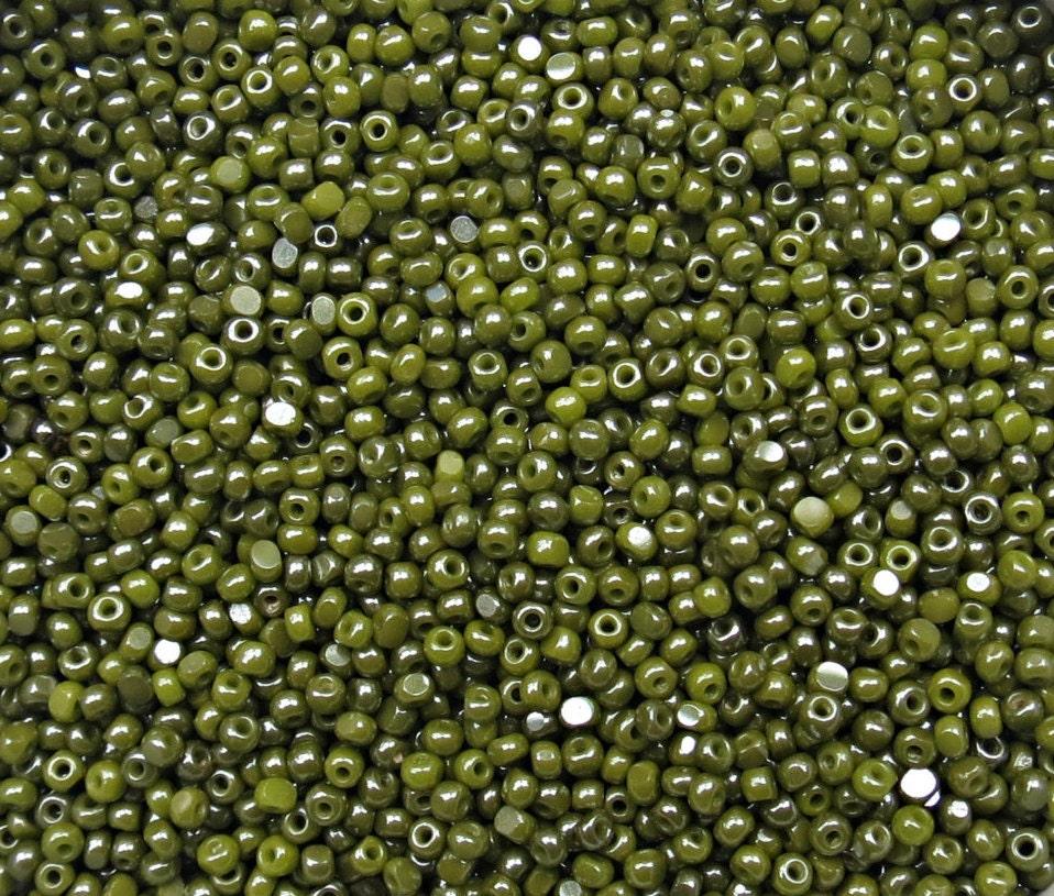 11/0 Charlotte true Cut Beads Ionized Olivine Opaque 10/20/50/250/500 Grams PREMIUM SEED Beads, vintage supplies