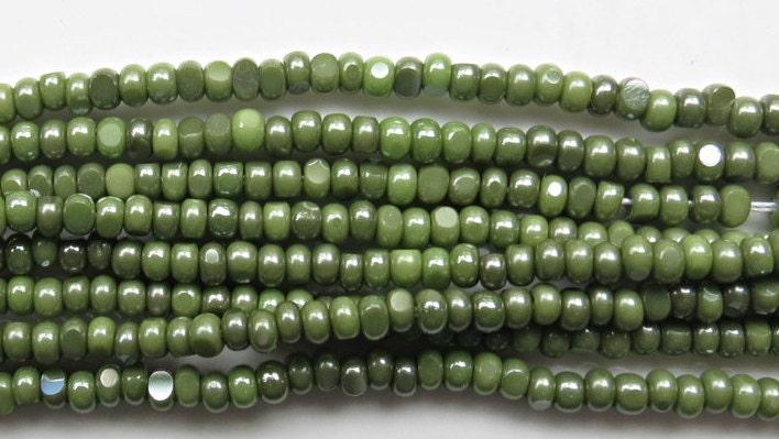 Charlotte true Cut Beads 11/0 Ionized Peridot Opaque 10/20/50/250/500 Grams
