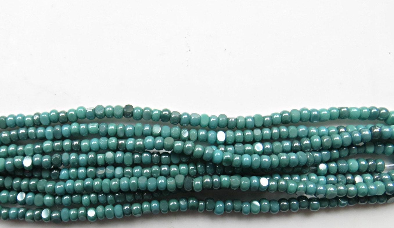 13/0 Charlotte true Cut Beads Ionized Aqua Green Opaque 5/10/20/50/250/500 Grams embroidery materials, jewelry making, vintage rare beads