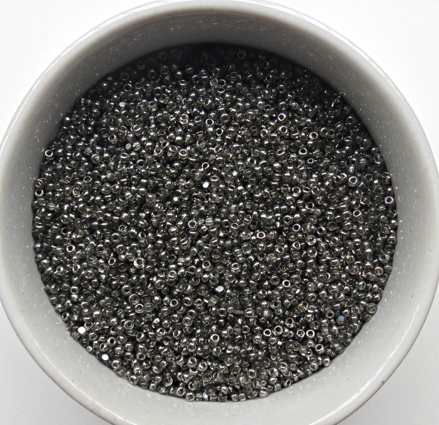 11/0 Charlotte Cut Beads Patina Transparent Crystal Gun Metal 10/20/50/250/500 Grams PREMIUM SEED Beads