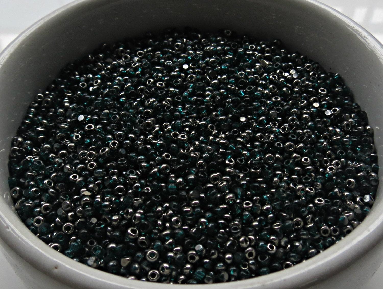 11/0 Charlotte true Cut Beads Patina Transparent Teal Gun Metal 10/20/50/250/500 Grams vintage findings, embroidery materials, premium bead