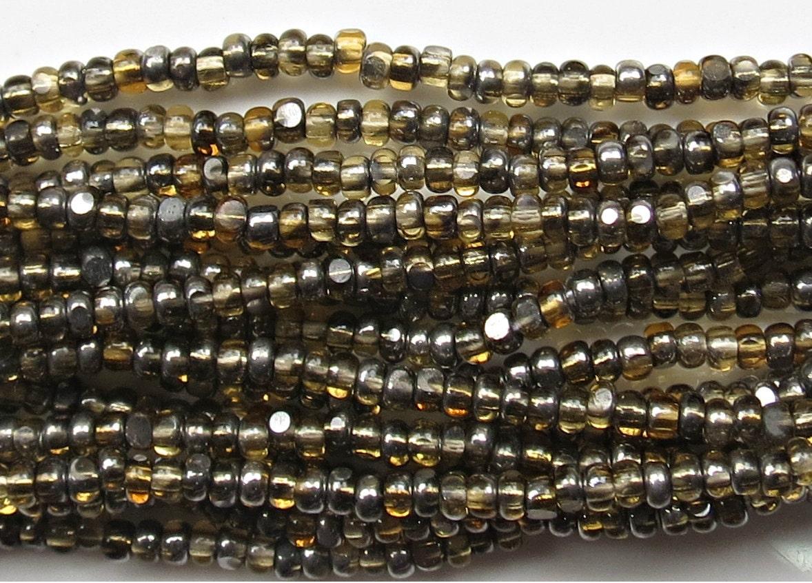 11/0 Charlotte true Cut Beads Patina Honey transparent Gun Metal 10/20/50/250/500 Grams 1300 Pieces