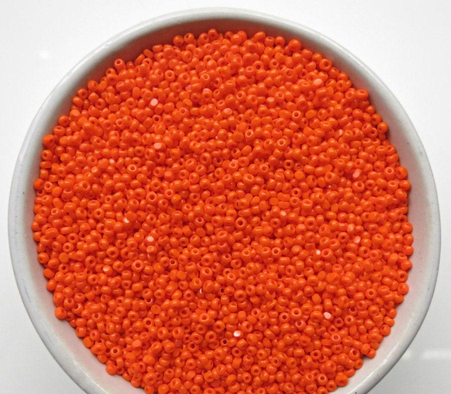 11/0 Charlotte Cut Beads 2 MM Orange Opaque 10/20/50/250/500 Grams PREMIUM seed beads