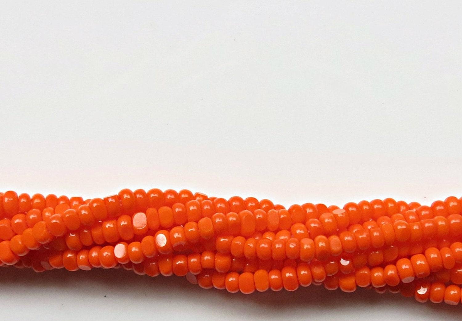 11/0 Charlotte Cut Beads 2 MM Orange Opaque 10/20/50/250/500 Grams PREMIUM seed beads