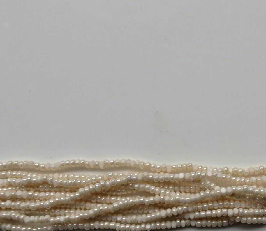 13/0 Charlotte Cut Beads Ivory 5/10/20/50/250/500 Grams craft supplies, jewelry making, embroidery materials, vintage beads, rare supplies