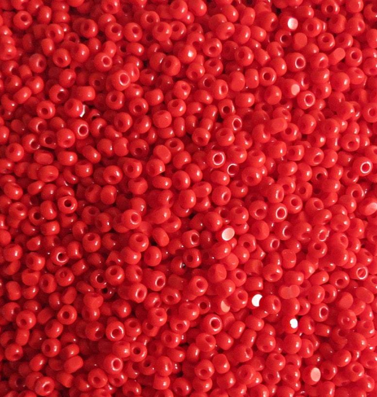 11/0 Charlotte Cut Beads Light Red Opaque 10/20/50/250/500 (10 Grams 1300 Pieces) embroidery materials, jewelry making, vintage beads, rare
