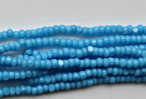 13/0 Charlotte true Cut Beads Opaque Turquoise 5/10/20/50/250/500 Grams native beads, jewlery making, findings