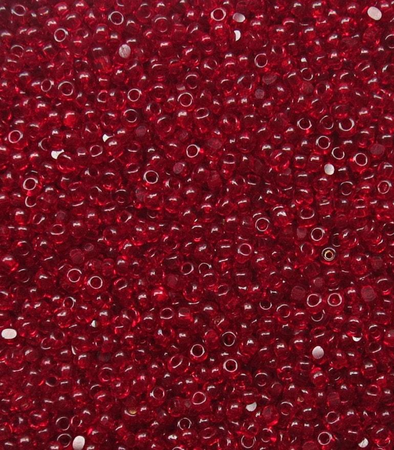 11/0 Charlotte Cut Beads Transparent Ruby 10/20/50/250/500 Premium Seed beads, jewelry making